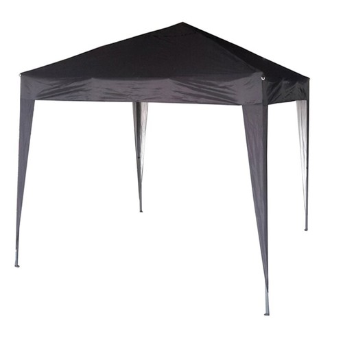 4398 - A black 2m x 2m metal popup gazebo (no sides)