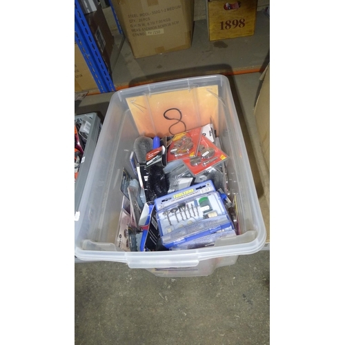 2537 - 1 box containing a quantity of various items including mini cleaning / polishing kits, alloy wheel b... 