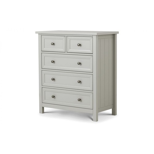 4437 - A maine grey chest of 2 small and 3 long drawers  RRP £269