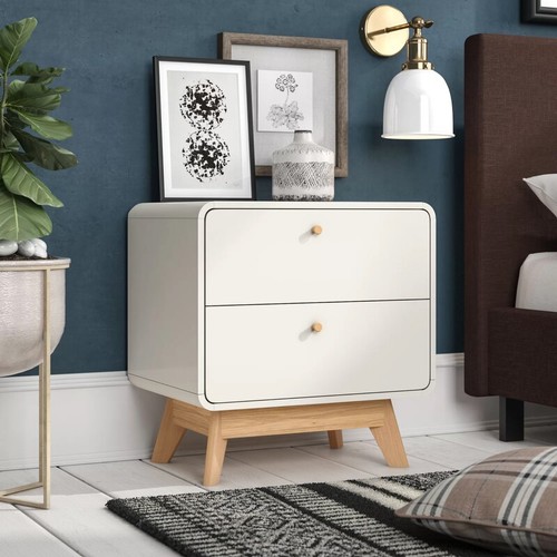 4450 - A 2 drawer bedside cabinet type Justine RRP £136