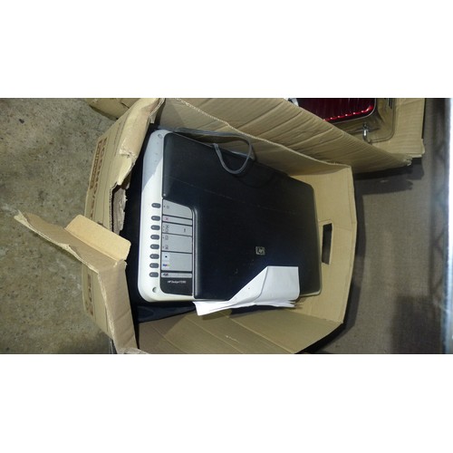 67 - A quantity of various items including a keyboard, books, printer etc