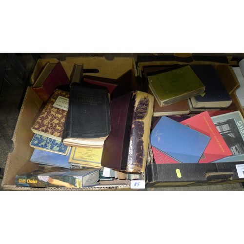 85 - 4 x boxes containing a large quantity of books