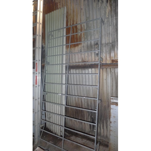 5161 - 1 galvanised metal roof rack, approx 123cm x 252cm - exact fitting unknown