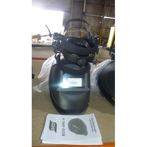 5267 - 3 ESAB welding helmets type ECO-ARC II - helmet inners require fitting