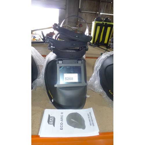 5268 - 3 ESAB welding helmets type ECO-ARC II - helmet inners require fitting