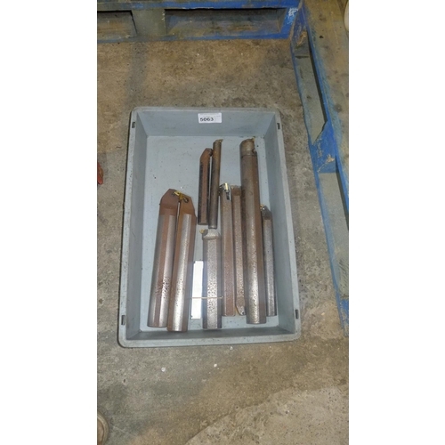 5063 - 1 box containing a quantity of large boring tools