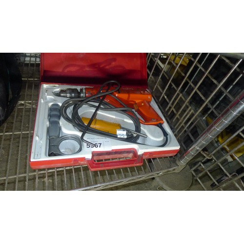 5367 - A two speed percussion drill by Hilti type Perna, 110v supplied with a plastic carry case