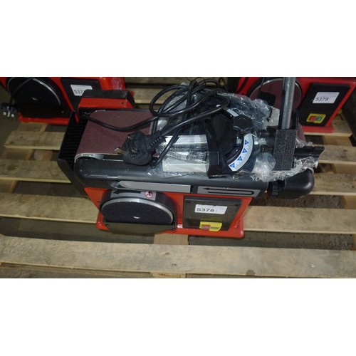 5378 - 1 bench top belt and disc sander type Craft AC150BDS, 240v. Please note that the casting on the back... 