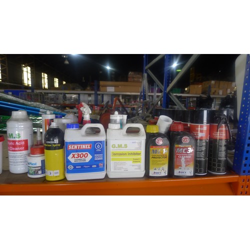 5217 - A quantity of various plumbing related items including quick dose cleaner, corrosion inhibitor, solv... 