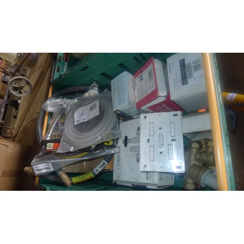 5220 - A quantity of various mainly plumbing related items including zone valves, thermostats, a vessel kit... 