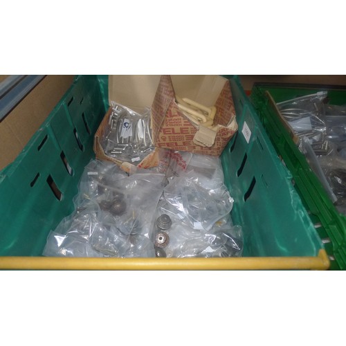 5287 - A quantity of various drawer handles and knobs. Contents of 1 green plastic crate which is not inclu... 