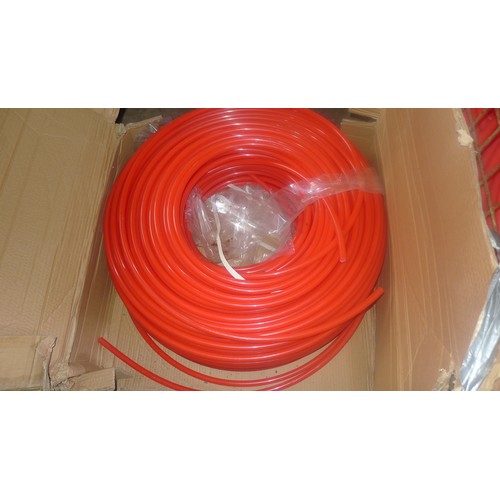 5032 - 1 x 300m coil of red plastic PE-RT underfloor heating pipe type BRGD1620300, 16mm x 2.0mm