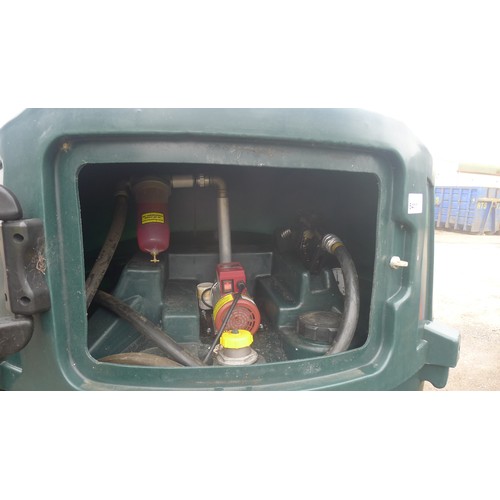 5411 - 1 Atlas bundled diesel tank type 1300 VDFA with a 240v dispensing pump, hose and nozzle fitted (no m... 