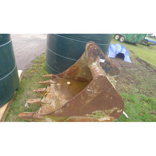 5412 - 1 excavator bucket - 5 tooth and approx 113cm wide, Quick hitch, for 13  ton upwards