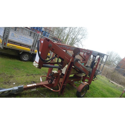 5420 - 1 Niftylift trailer mounted access platform (cherry picker) type 120 TE, YOM 2004, SWL 200kg (2 pers... 