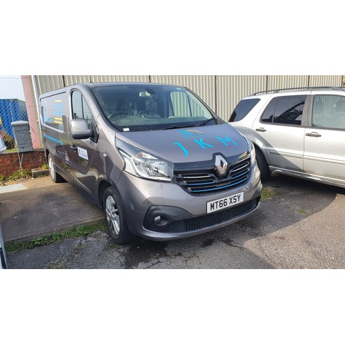 5432 - Renault Trafic LL29 Sport Nav DCi panel van, Oyster grey, Reg MT66 XSY 30/11/2016. 1598cc 6sp manual... 