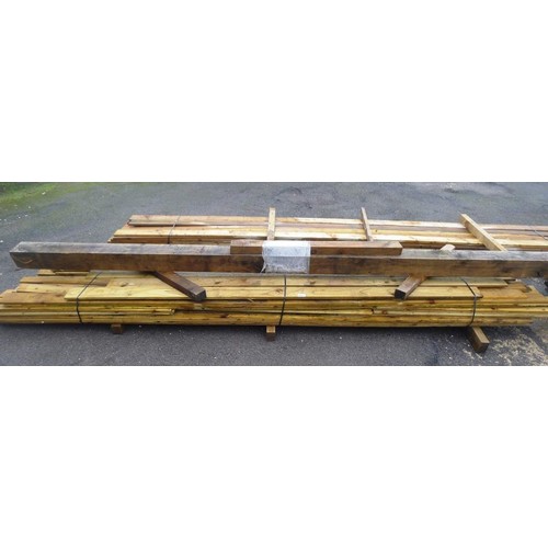 6063 - A quantity of various lengths of wood including 15cm x 2cm (6