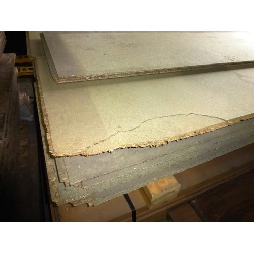 6085 - 15 sheets of chipboard tongue & groove flooring, each approx 60cm x 240cm. (Top stack)