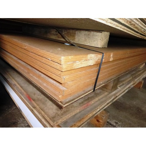 6086 - 8 ply board sheets each at approx 244cm x 122cm. Seven of these sheets are approx 18mm thick and are... 