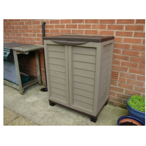 2093 - 1 Stairplast heavy duty garden plastic storage cabinet 273L - boxed and requires assembly RRP £59