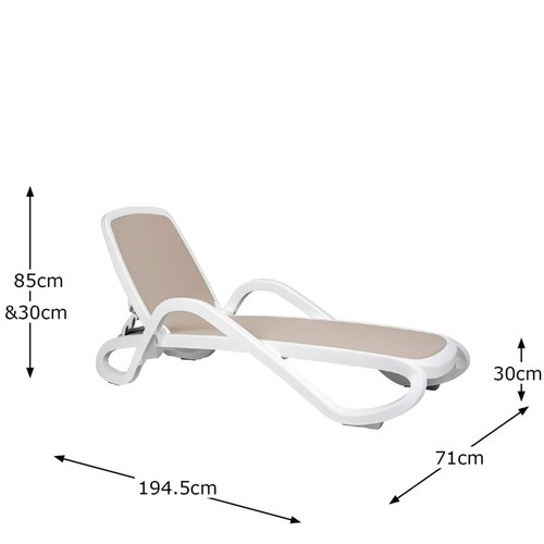 2103 - 2 white sun loungers by Sol 72 Outdoor -originally sold as a pair with a RRP of £569