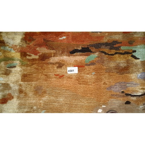 4541 - A New Zealand woolen multi-coloured abstract area rug approx 7'9