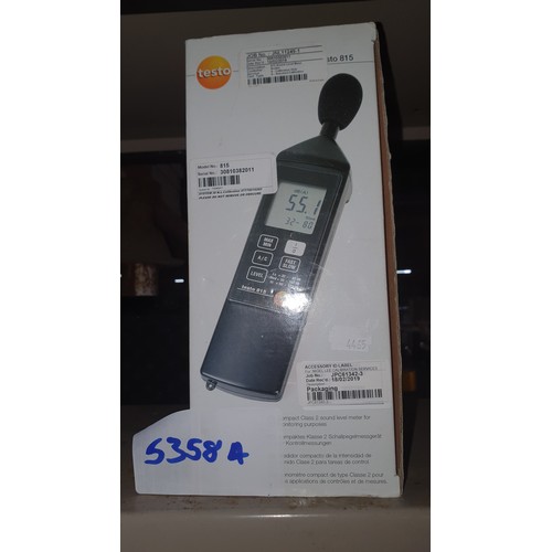 5358a - 1 Testo 815 sound level meter.