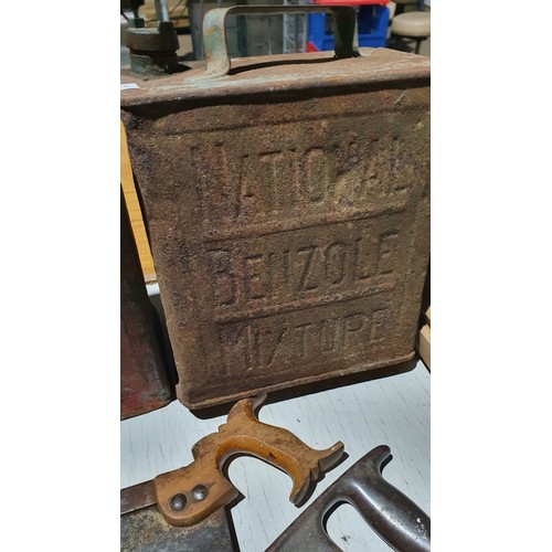 91A - 2 vintage petrol cans, 