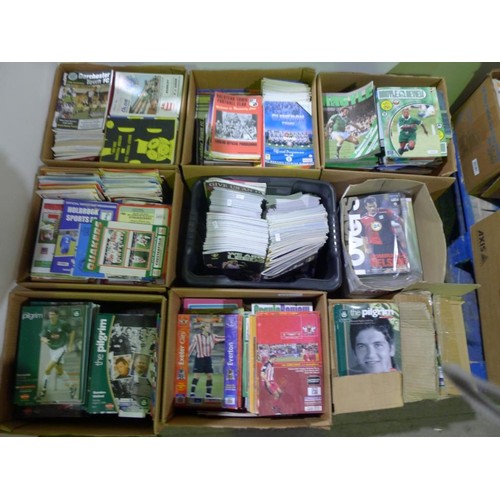 8111 - 1 pallet containing a large quantity of various football programmes and 1 black lever arch file cont... 