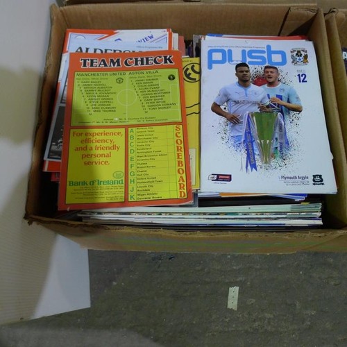 8113 - 1 pallet containing a large quantity of various football programmes and 1 black lever arch file cont... 