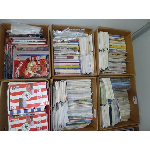 8116 - 1 pallet containing a large quantity of various football programmes and 2 black lever arch files con... 