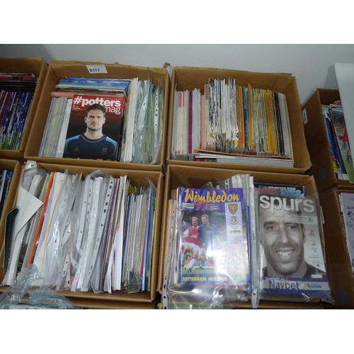 8117 - 1 pallet containing a large quantity of various football programmes and 1 black lever arch file cont... 