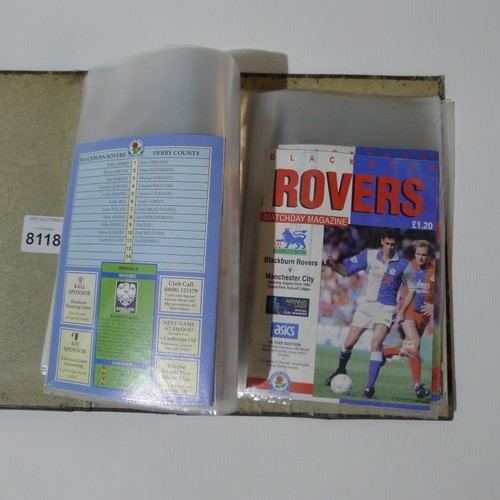 8118 - 1 pallet containing a large quantity of various football programmes and 1 black lever arch file cont... 