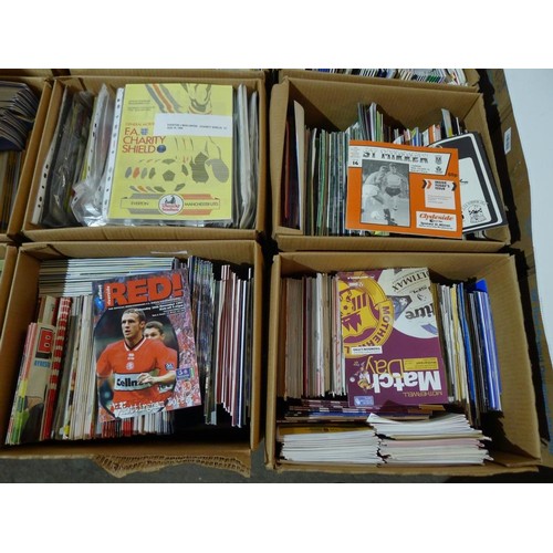 8120 - 1 pallet containing a large quantity of various football programmes and 1 black lever arch file cont... 