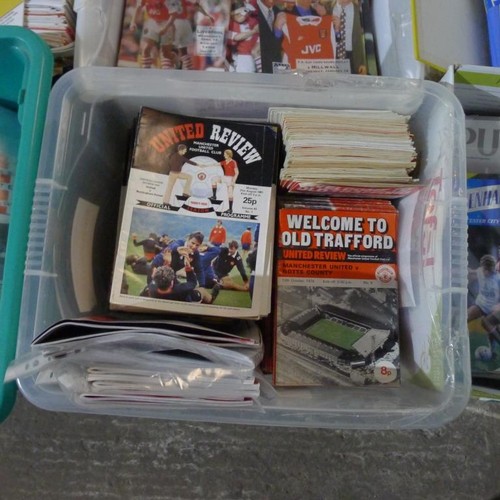 8122 - 1 pallet containing a large quantity of various football programmes. Clubs include Manchester United... 