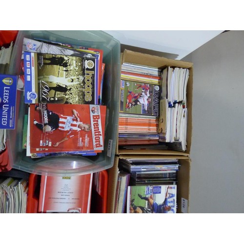 8126 - 1 pallet containing a large quantity of various football programmes and 1 black lever arch file cont... 