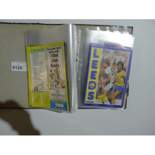 8126 - 1 pallet containing a large quantity of various football programmes and 1 black lever arch file cont... 