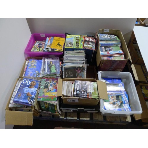 8128 - 1 pallet containing a large quantity of various football programmes including finals and ties for FA... 