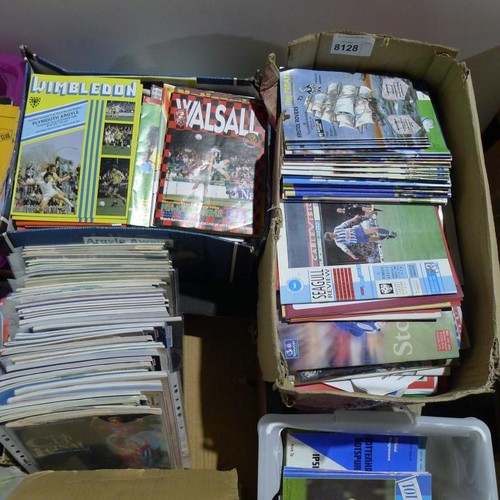 8128 - 1 pallet containing a large quantity of various football programmes including finals and ties for FA... 