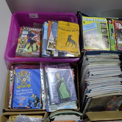 8128 - 1 pallet containing a large quantity of various football programmes including finals and ties for FA... 