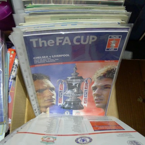 8128 - 1 pallet containing a large quantity of various football programmes including finals and ties for FA... 