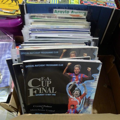 8128 - 1 pallet containing a large quantity of various football programmes including finals and ties for FA... 