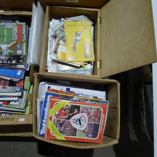 8129 - 1 pallet containing a large quantity of various football programmes including England Internationals... 