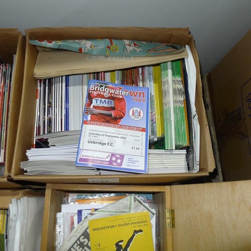 8129 - 1 pallet containing a large quantity of various football programmes including England Internationals... 