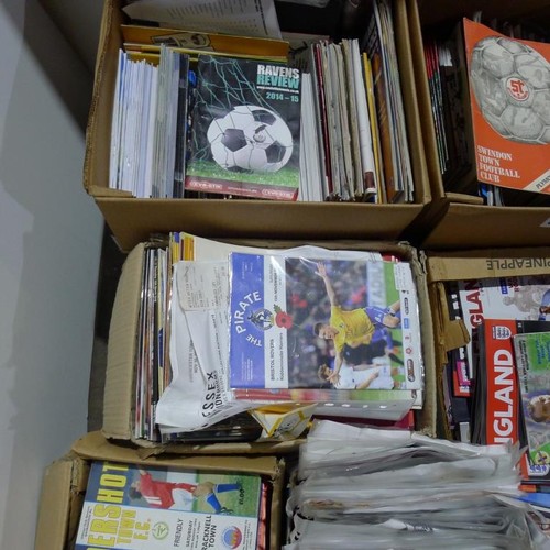 8129 - 1 pallet containing a large quantity of various football programmes including England Internationals... 