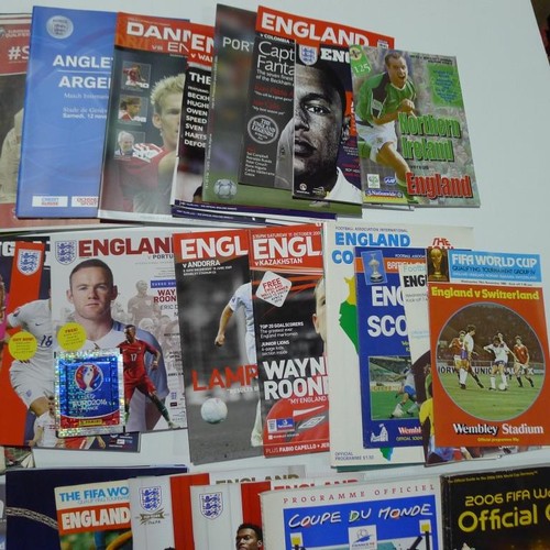 8129 - 1 pallet containing a large quantity of various football programmes including England Internationals... 