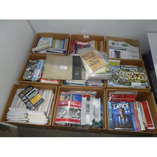 8131 - 1 pallet containing a large quantity of various football programmes and 1 black lever arch file cont... 