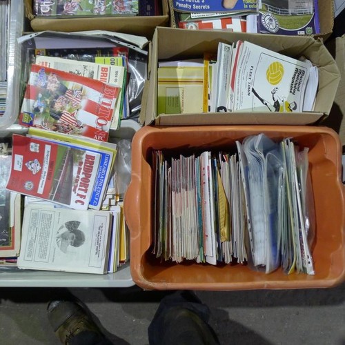 8132 - 1 pallet containing a large quantity of various football programmes and 1 black lever arch file cont... 