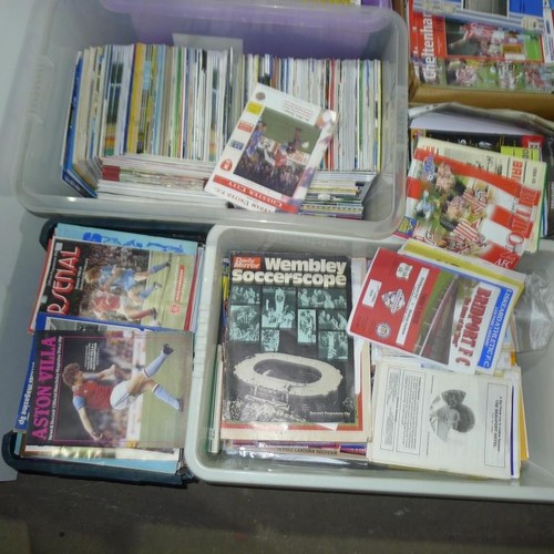 8132 - 1 pallet containing a large quantity of various football programmes and 1 black lever arch file cont... 