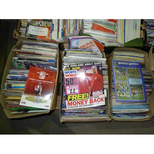 8134 - 1 pallet containing a large quantity of various football programmes and 1 black lever arch file cont... 